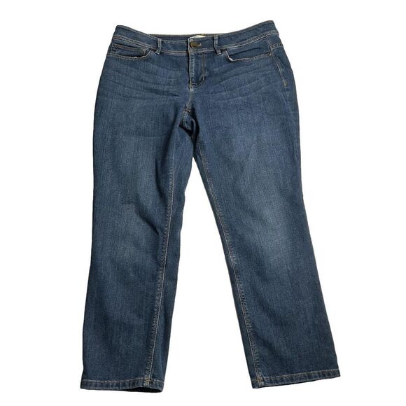 J Jill Jeans Womens 6P Petite Authentic Fit Slim Ankle Stretch Flex Denim Blue - Picture 1 of 6